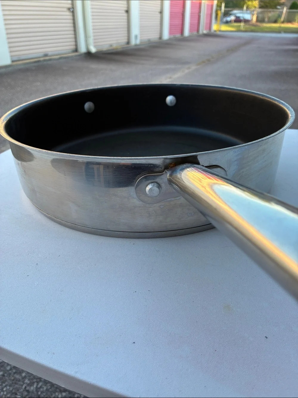 Wolfgang Puck Cafe Collection Stainless Steel Nonstick Fry Pan - Black Interior